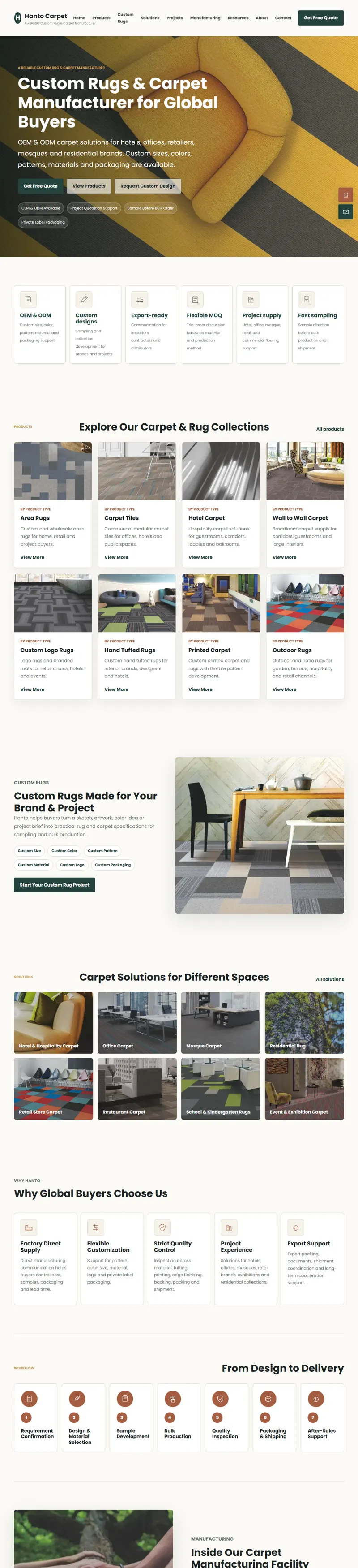 Custom Rugs & Carpet Manufacturer | OEM Carpet Supplier in China 网页长截图